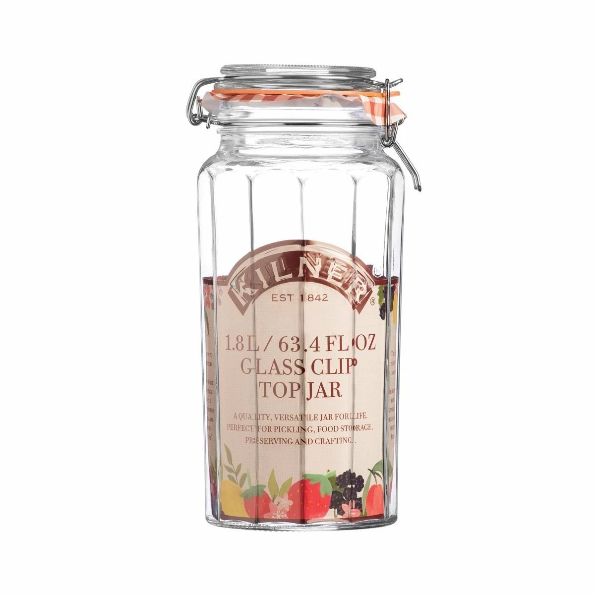 Kilner Facetted Clip Top Jar | 63.4oz - Image 2