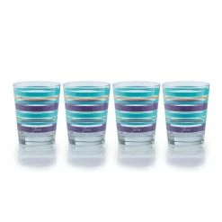 Fiesta® 15oz Double Old Fashioned Glasses (Set Of 4) | Desert Stripes