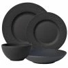 Villeroy & Boch Manufacture Rock 4-Piece Dinnerware Set | Black