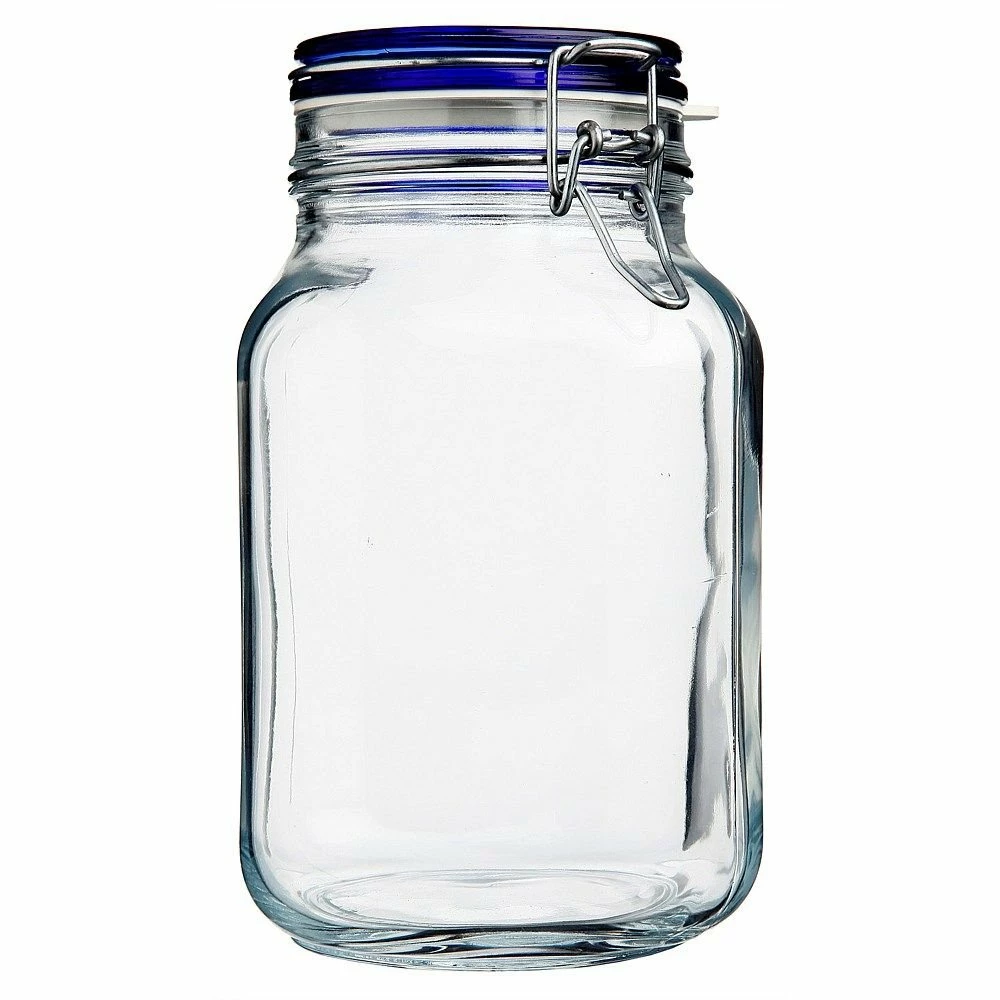 Bormioli Rocco 2L Swing Top Fido Glass Jars - Blue Lid | 30-pack - Image 2
