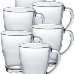 Duralex Cosy 12.3 Oz Glass Mug - Set Of 6