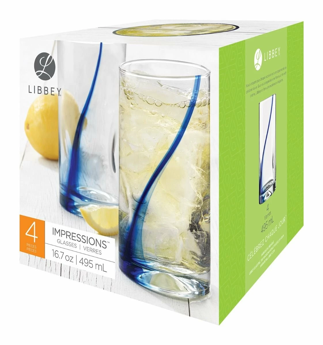 Libbey 16.75oz Cooler Glasses (Set Of 4) | Blue Ribbon - Image 2