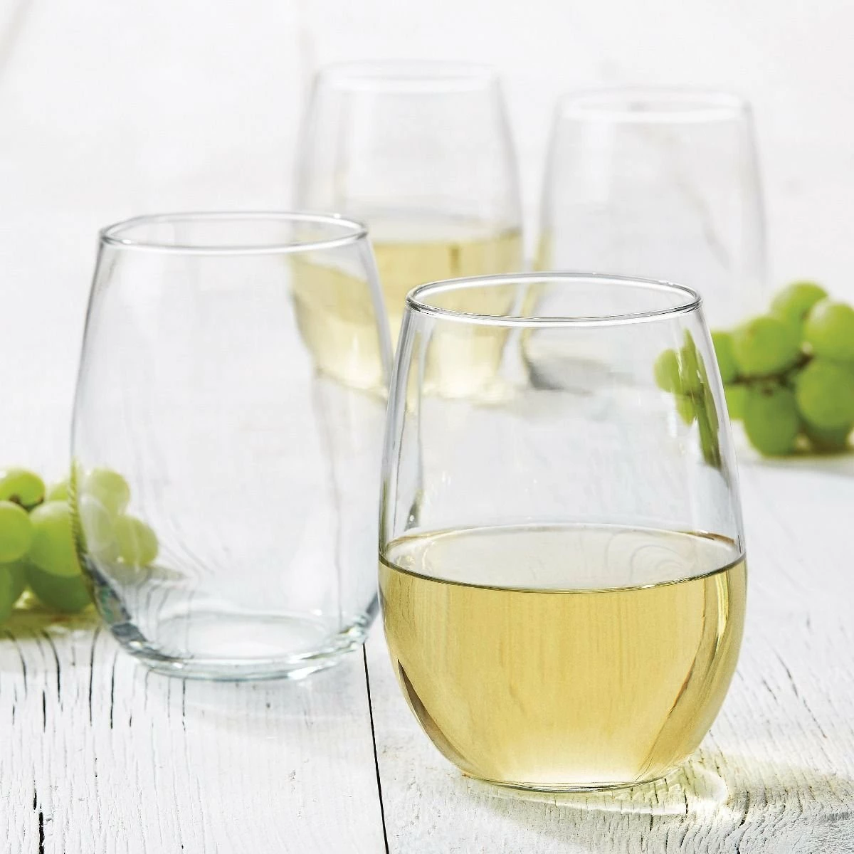 Libbey Vina 17oz Stemless White Wine Glasses | Set Of 4 - Image 3
