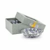 Golden Rabbit Enamelware 4-Piece Tasting Dish Set | Grey Swirl