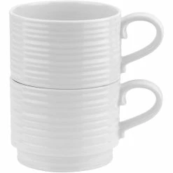 Portmeirion Sophie Conran 12oz Stacking Mugs (Set Of 2) | White