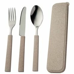 Viners Organic 3-Piece On The Go Cutlery Set & Case