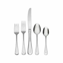 Oneida Brushed Satin Stainless Steel 45-Piece Flatware Set | Sand Dune