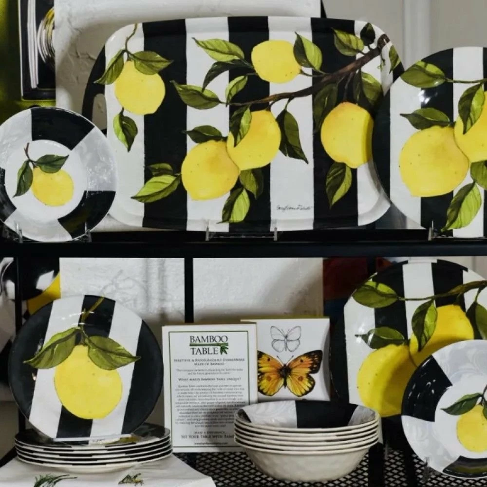 Bamboo Table Dinner Plate | Lemon Branch - Image 4