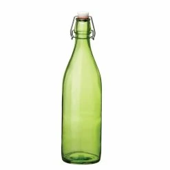 Bormioli Rocco 33.75oz Swing Top Giara Glass Bottle | Lime Green