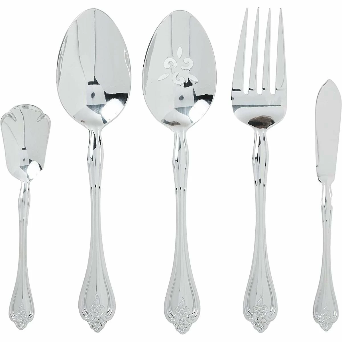 Oneida 18/0 Stainless Steel 45-Piece Flatware Set | Boutonniere - Image 2