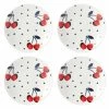 Kate Spade Vintage Cherry Dot Collection | 4-Piece Tidbit Plate Set