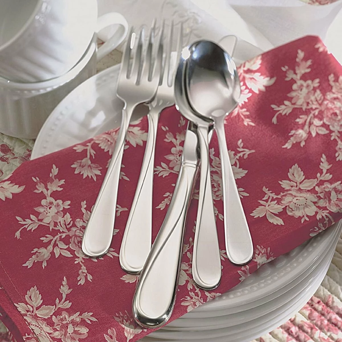 Oneida 18/0 Stainless Steel 20-Piece Flatware Set | Flight - Image 4