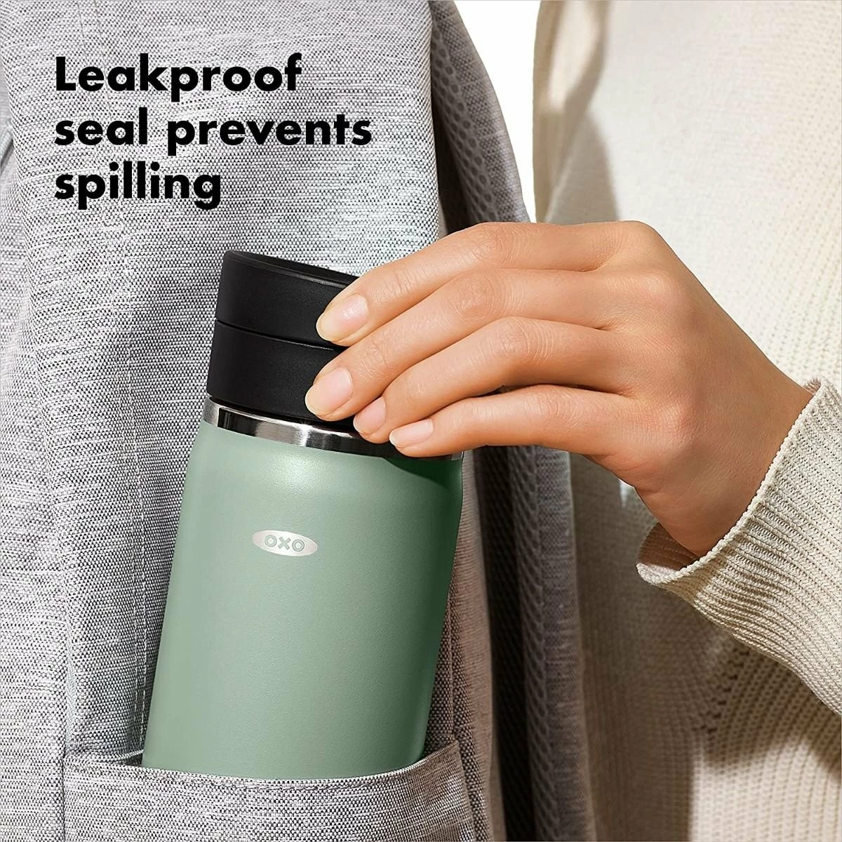 OXO Good Grips 20oz Thermal Mug Water Bottle | Jade - Image 3