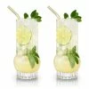 Viski® Deco Crystal Highball Glasses