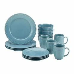 Rachael Ray Cucina Collection 16-Piece Dinnerware Set | Agave Blue