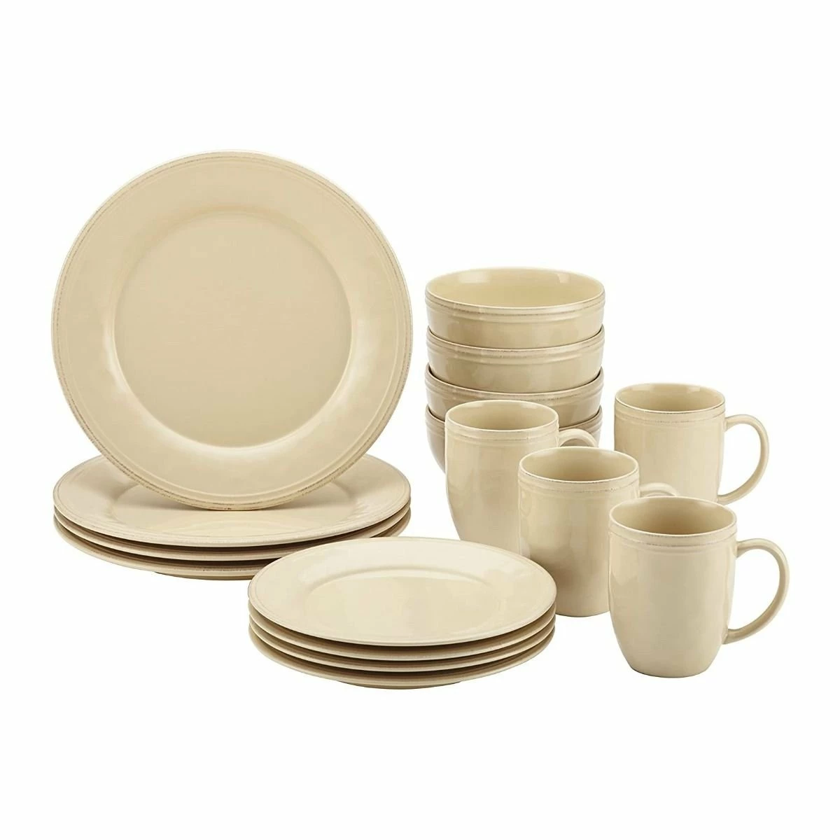 Rachael Ray Cucina Collection 16-Piece Dinnerware Set | Almond Cream