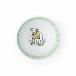 Everything Kitchens Barnyard Baby Animals 4" Bowl | "Leaping Sheep" - Lamb