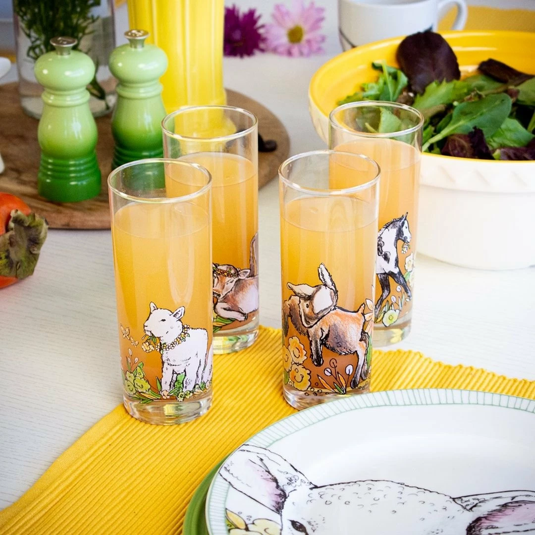 Everything Kitchens Barnyard Baby Animals Drinking Glasses (Set Of 4) | Assorted - Image 10