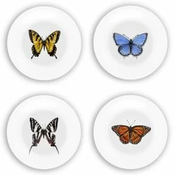 Bamboo Table 4-Piece Plate Gift Set | Butterflies