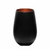 Stolzle 15.75oz Olympia Glass Tumblers - Set Of 6 | Black & Bronze