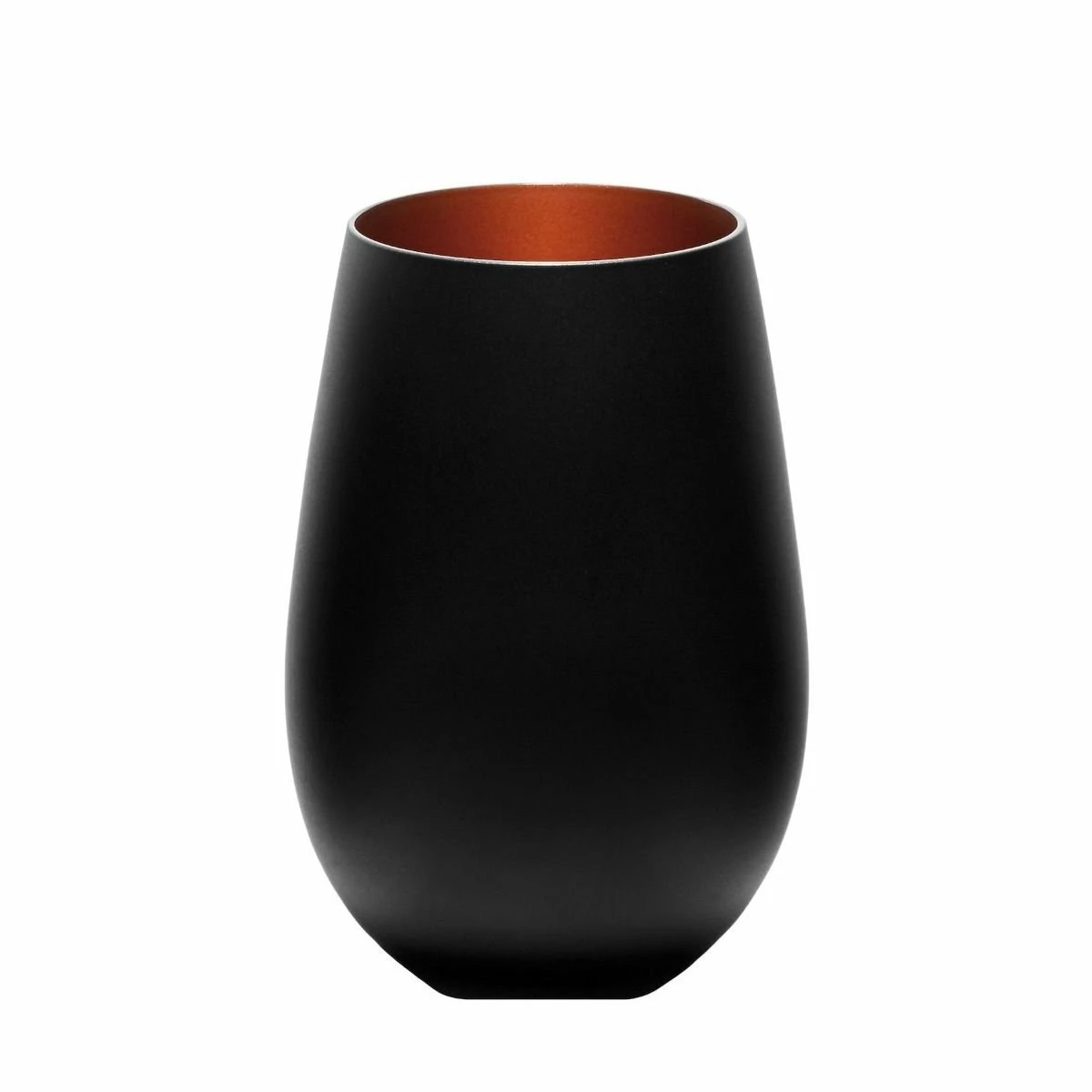 Stolzle 15.75oz Olympia Glass Tumblers - Set Of 6 | Black & Bronze