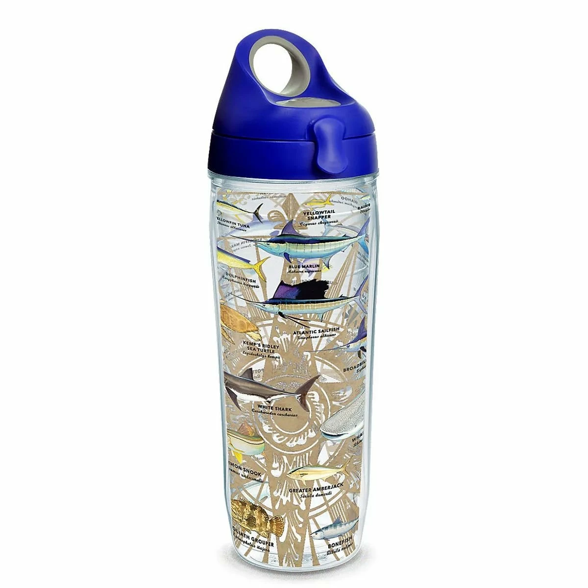 Tervis® 24oz Double-Walled Insulated Tumbler With Water Bottle Lid | Guy Harvey® Charts