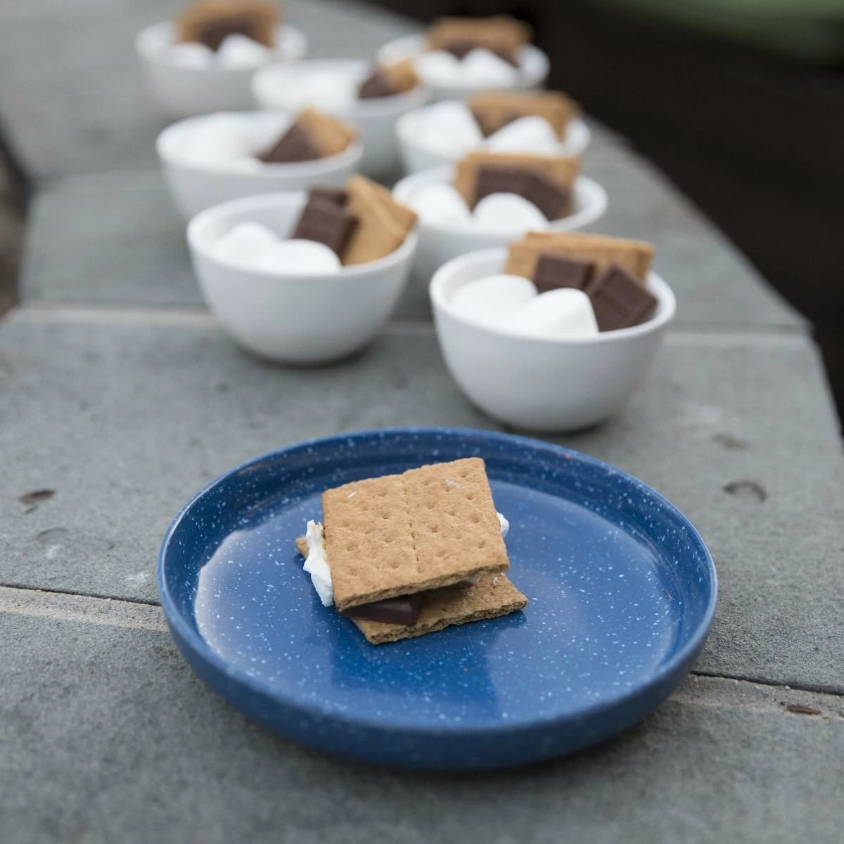 Fortessa Camp Melamine Coupe 7" Round Plate | Blue - Image 2