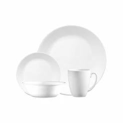 Corelle Livingware 16-Piece Dinnerware Set | Winter Frost White