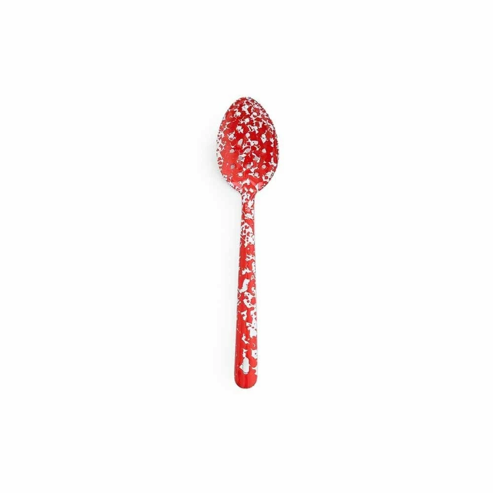 Crow Canyon Home Crow Canyon Enameled Slotted Spoon Red Marble