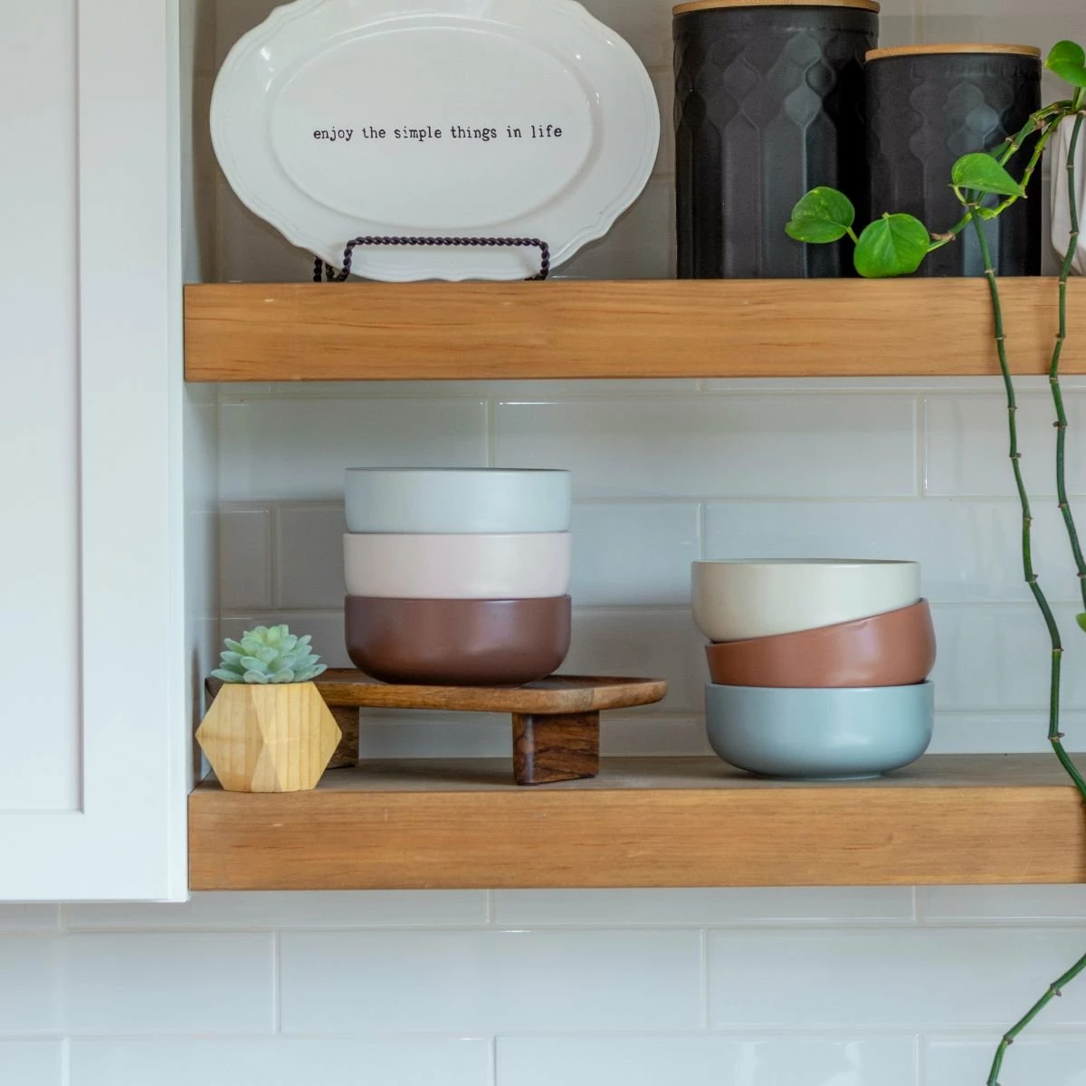 Everything Kitchens Modern Flat 24oz Bowls (Set Of 4) | Terracotta - Image 4