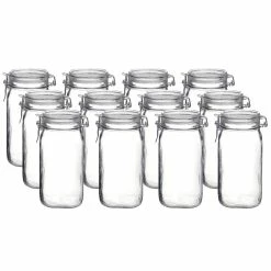 Bormioli Rocco 1.5L Swing Top Fido Canning Jar | Set Of 12