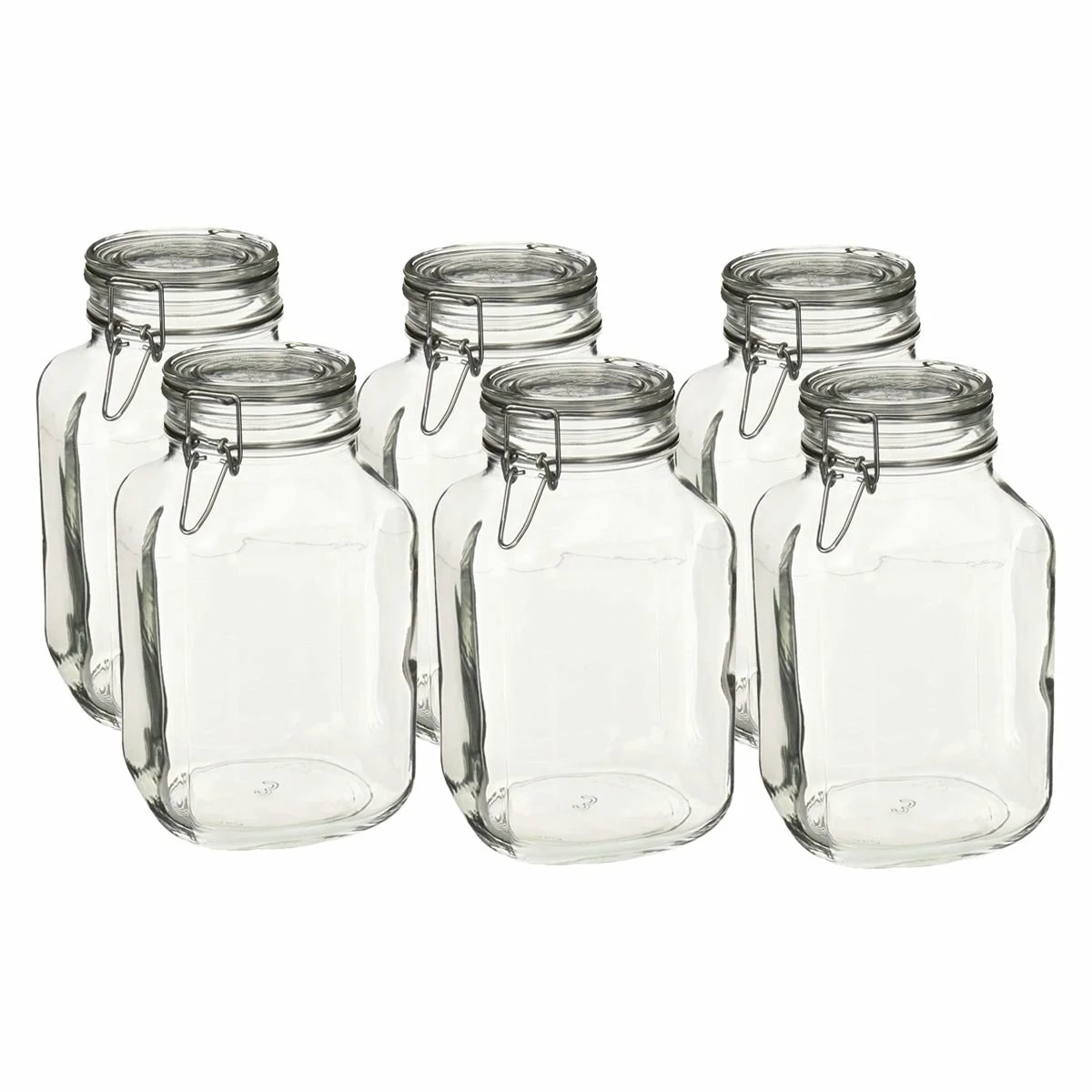 Bormioli Rocco 3L Swing Top Glass Fido Glass Jars | 6-pack