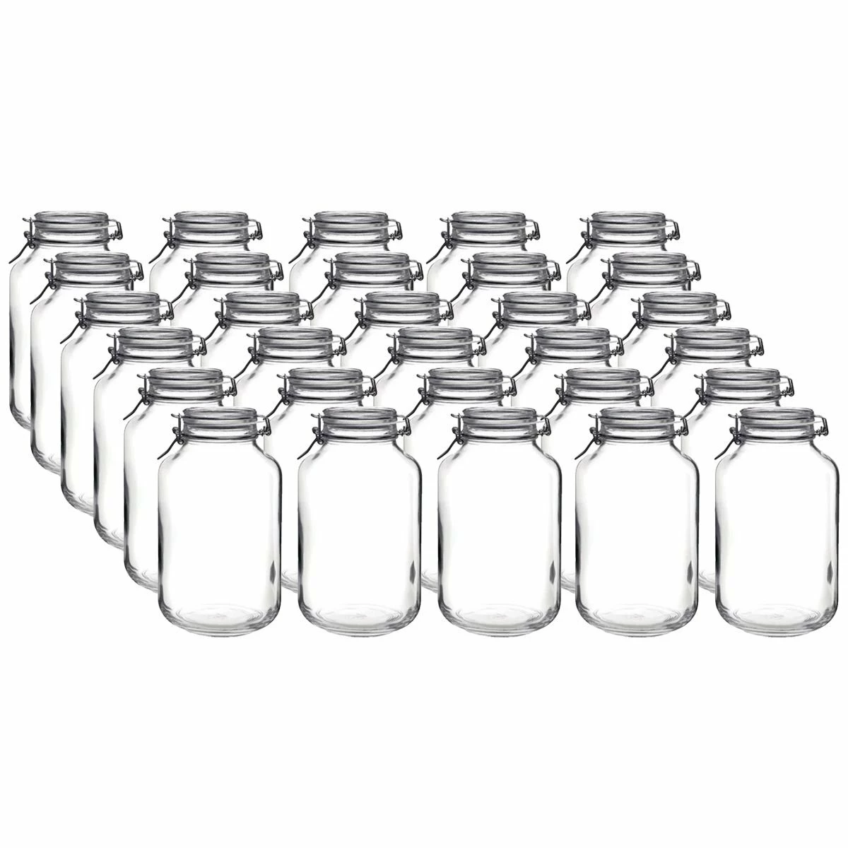 Bormioli Rocco 4L Swing Top Fido Glass Jars | 30-pack