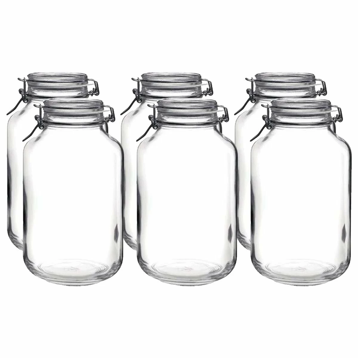 Bormioli Rocco 4L Swing Top Fido Glass Jars | 6-pack