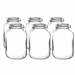 Bormioli Rocco 4.67L Swing Top Fido Glass Jars | 6-pack