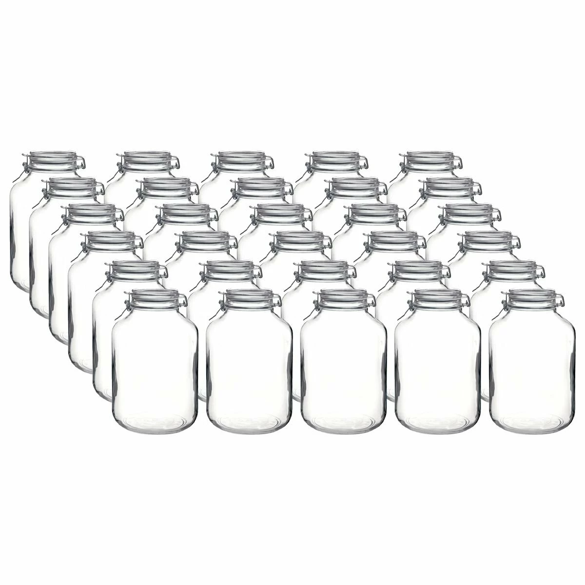 Bormioli Rocco 5L Swing Top Fido Glass Jars | 30-pack