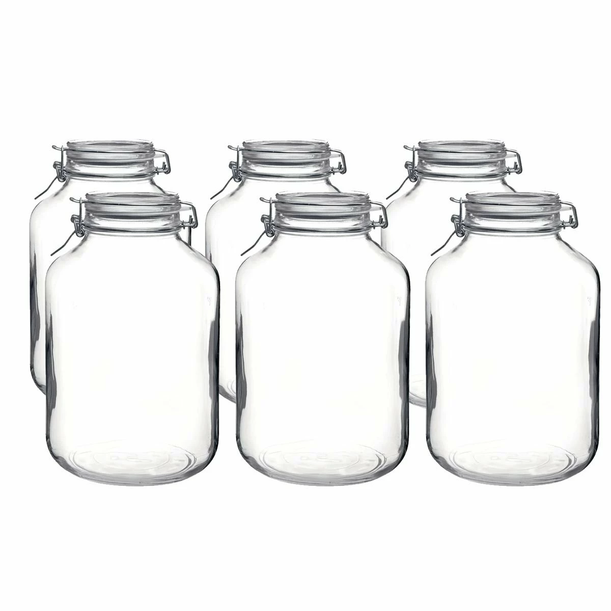 Bormioli Rocco 4.67L Swing Top Fido Glass Jars | 6-pack