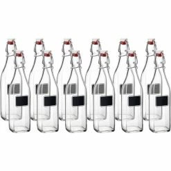 Bormioli Rocco 17oz Swing Top Bottles With Chalkboard Label | 12-pack