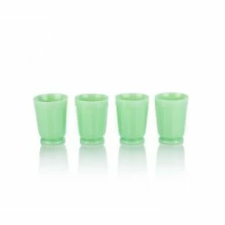 Mosser Glass 4-Piece 6oz Panel Tumbler Set | Jade