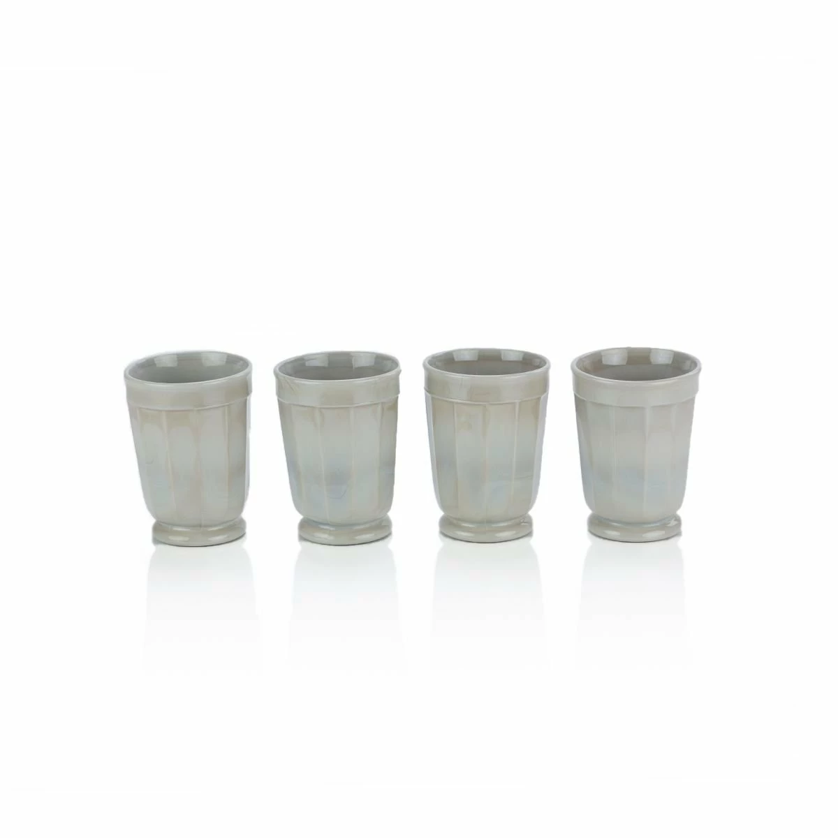 Mosser Glass 4-Piece 6oz Panel Tumbler Set | Marble