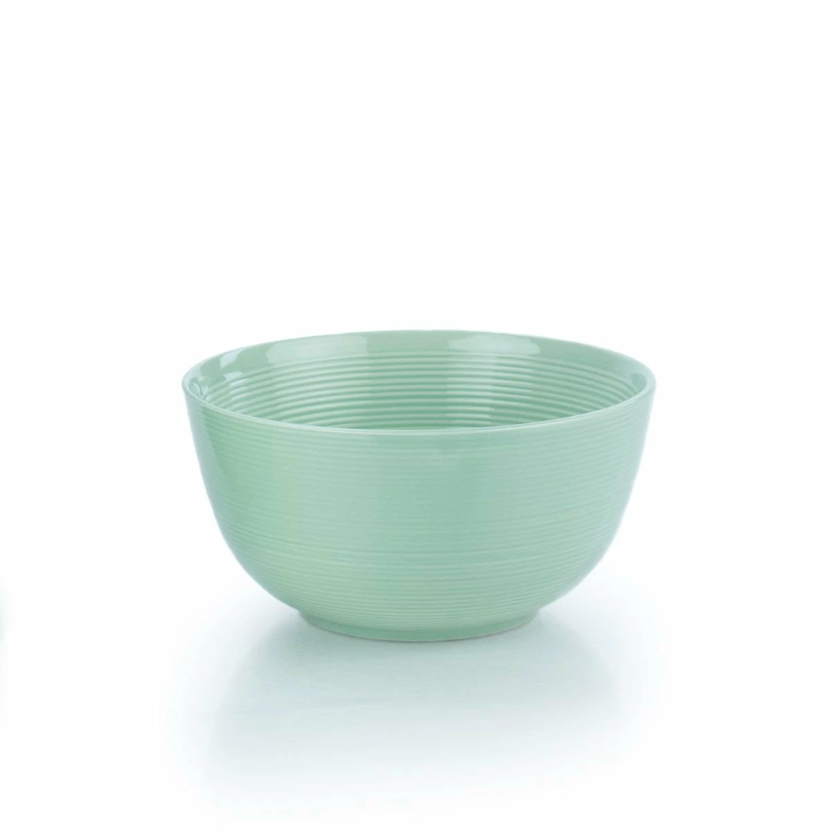 Everything Kitchens Modern Colorful Neutrals - Rippled 16-Piece Dinnerware Set - Glazed | Light Green - Image 8