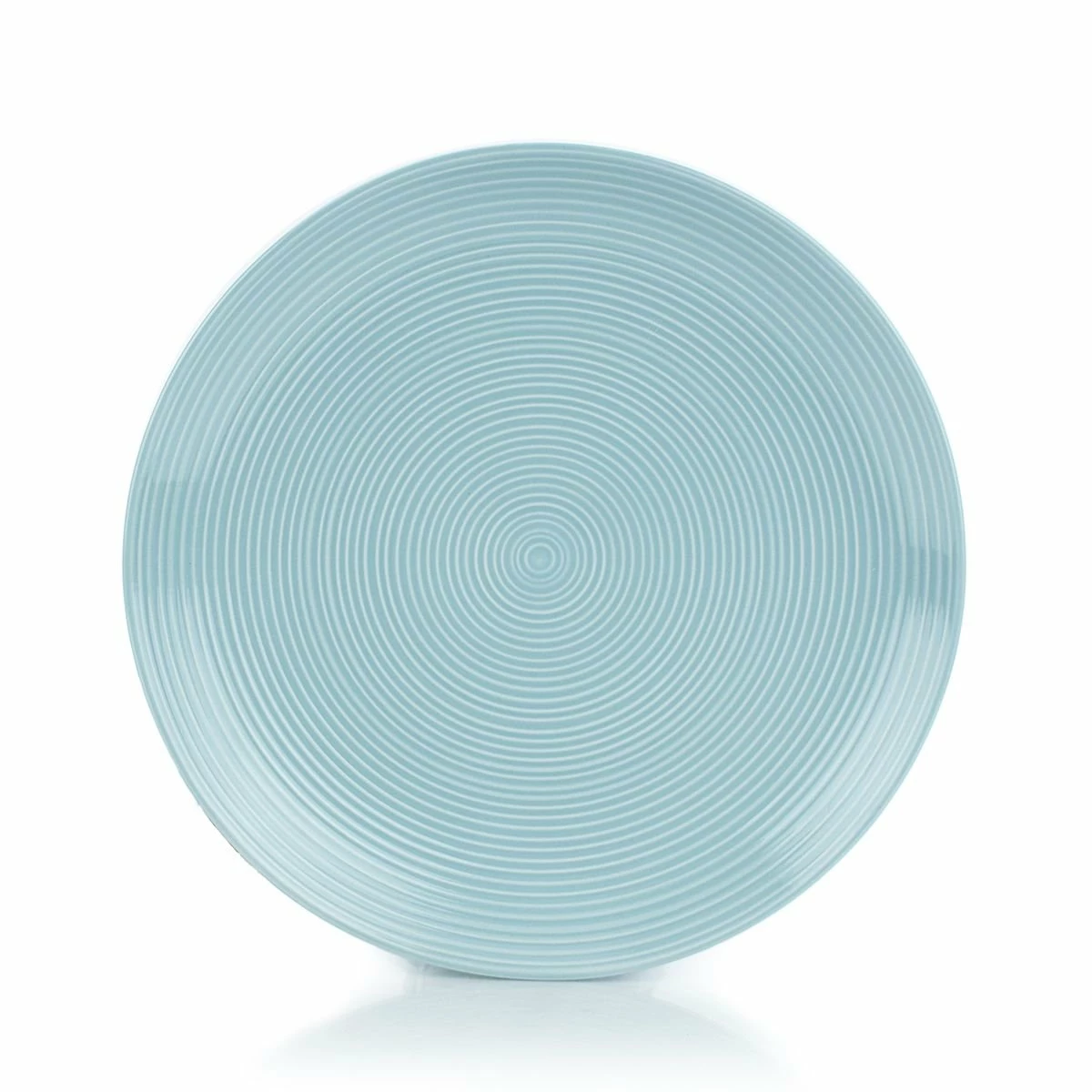 Everything Kitchens Modern Colorful Neutrals - Rippled 10.5" Dinner Plates (Set Of 4) - Glazed | Blue - Image 2