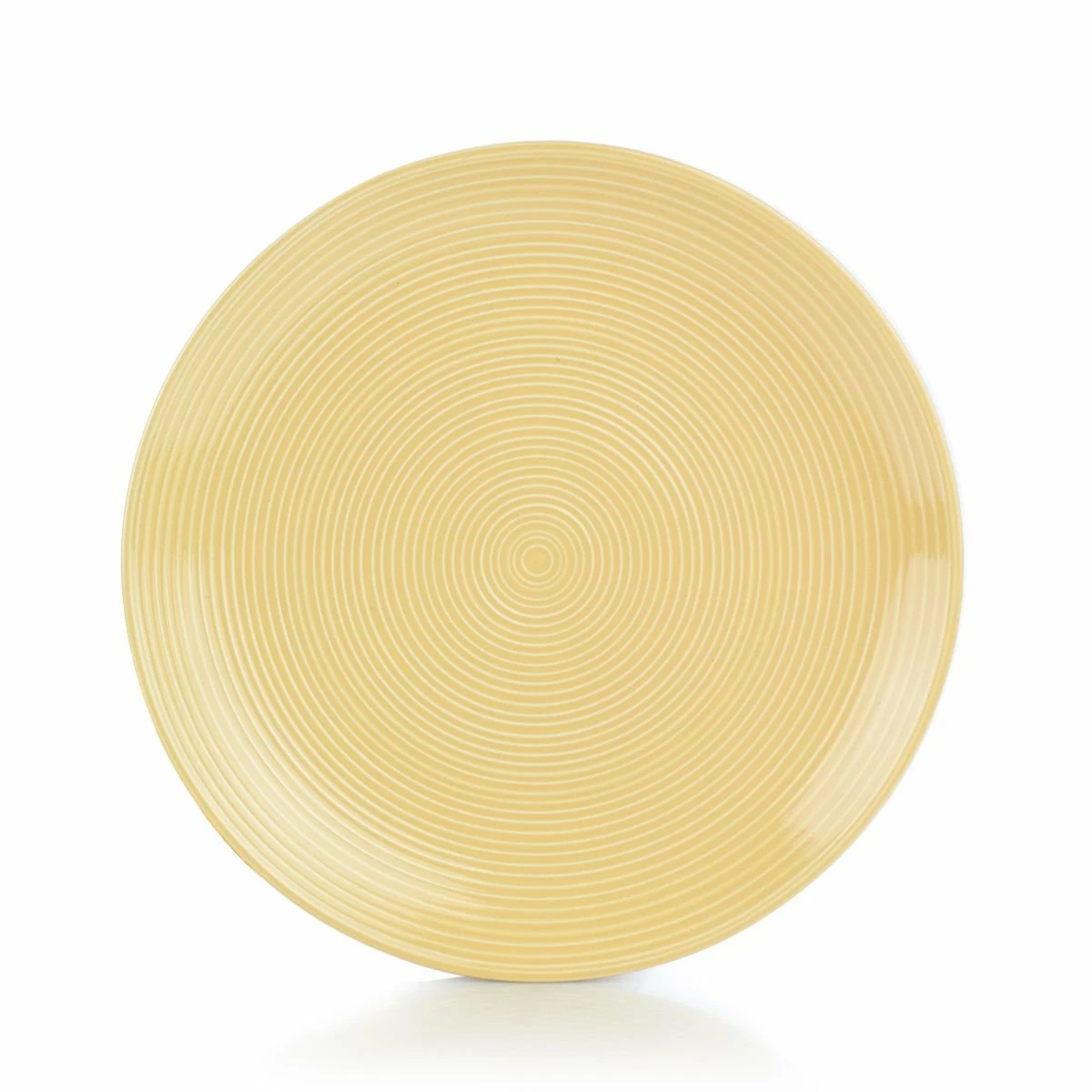 Everything Kitchens Modern Colorful Neutrals - Rippled 10.5" Dinner Plates (Set Of 4) - Glazed | Butter Yellow - Image 2