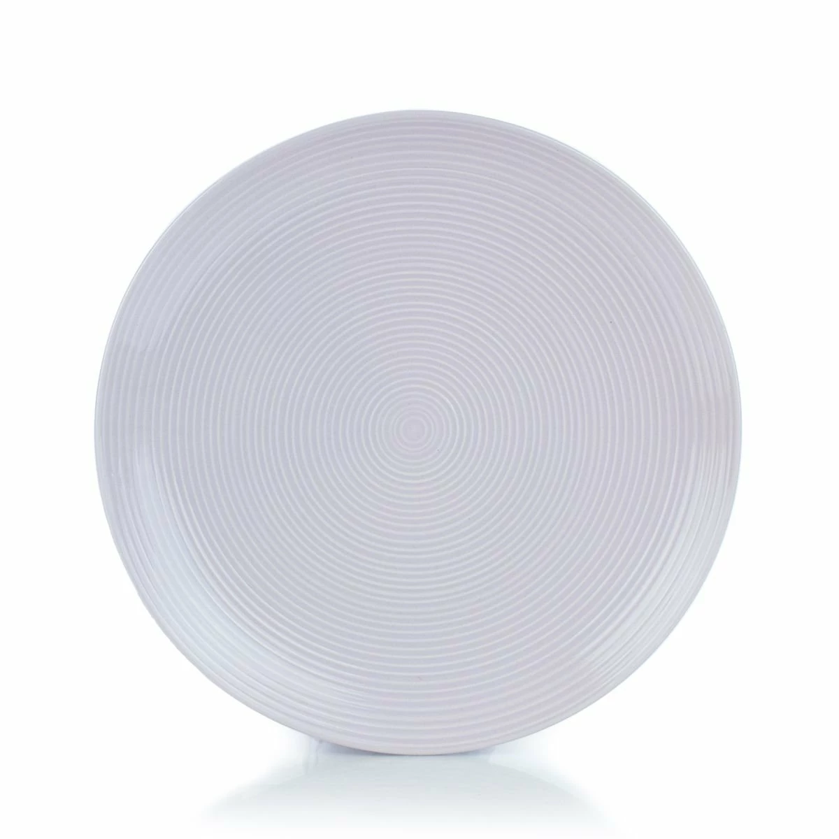 Everything Kitchens Modern Colorful Neutrals - Rippled 10.5" Dinner Plates (Set Of 4) - Glazed | Dusty Purple - Image 2