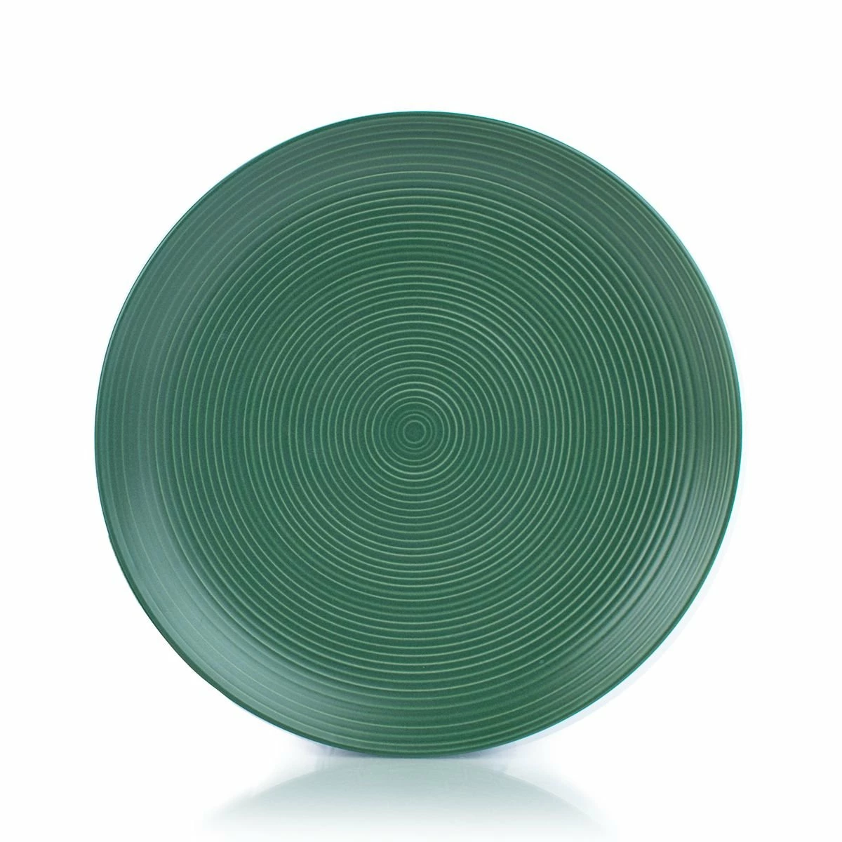 Everything Kitchens Modern Colorful Neutrals - Rippled 10.5" Dinner Plates (Set Of 4) - Matte | Green - Image 2