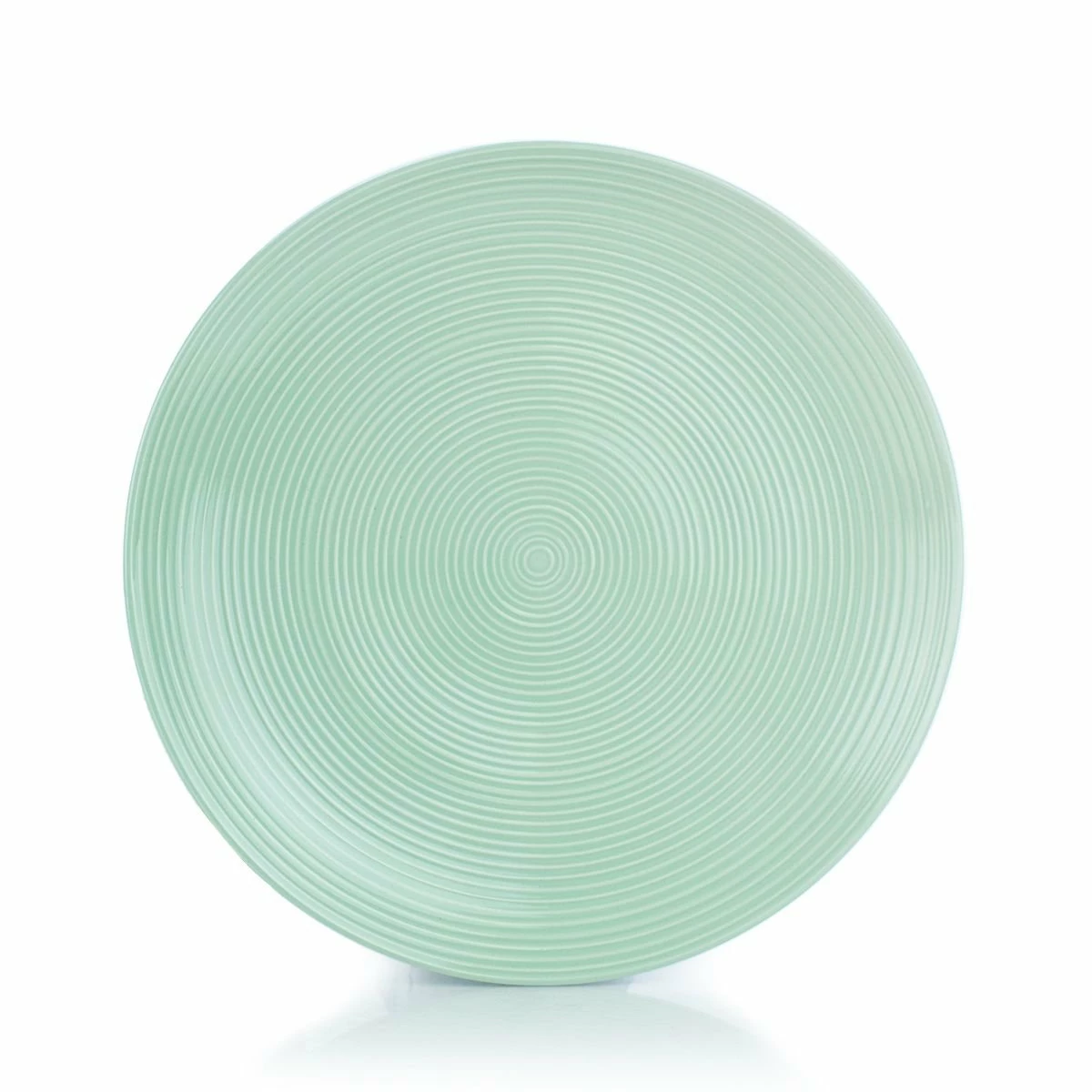 Everything Kitchens Modern Colorful Neutrals - Rippled 16-Piece Dinnerware Set - Glazed | Light Green - Image 4