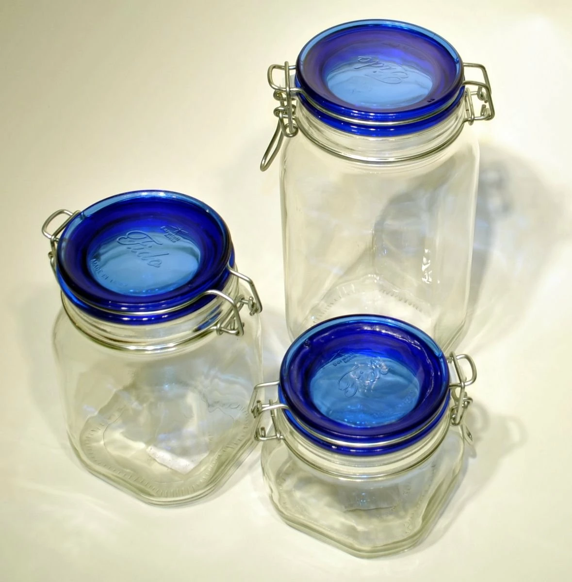 Bormioli Rocco 0.5L Swing Top Fido Canning Jar | Blue Lid - Image 2