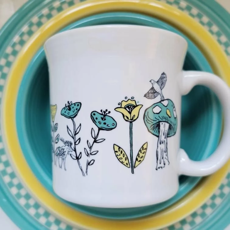 Fiesta® 12oz Java Mug | Nordic Woodland (White) - Image 4