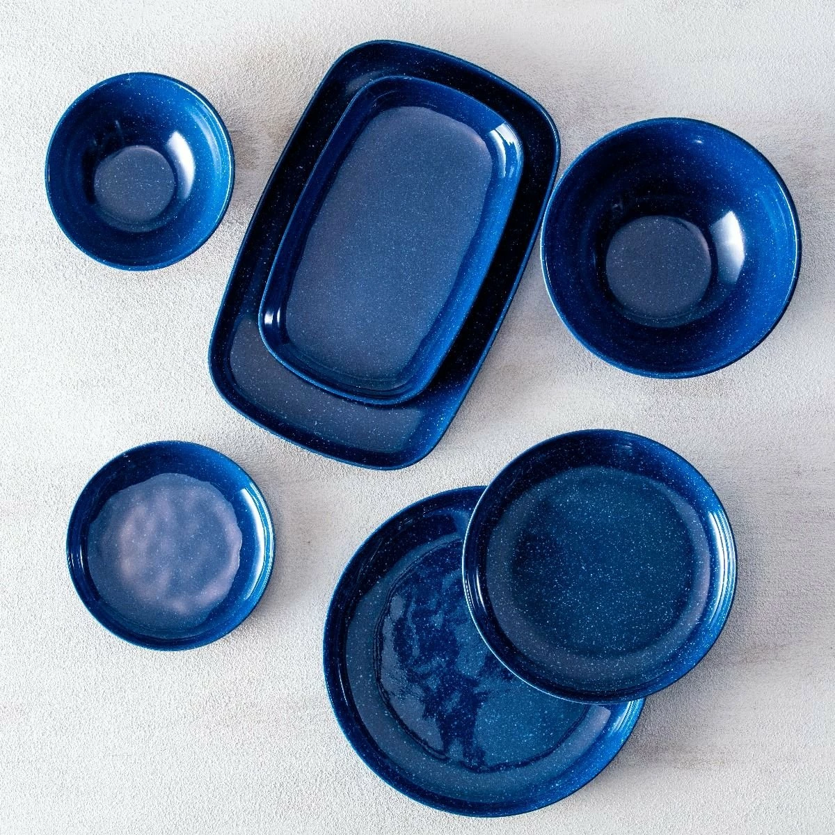 Fortessa Camp Melamine Coupe 9" Round Plate | Blue - Image 2