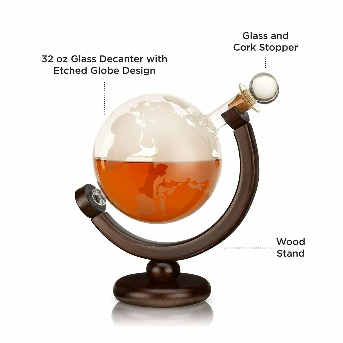 Viski® Globe Liquor Decanter - Image 3